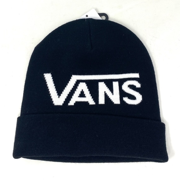 Vans Accessories - 💖MEGA SALE💖VANS Breakin Curfew Beanie Unisex Hat White Black Logo VN0A5GUVBLK